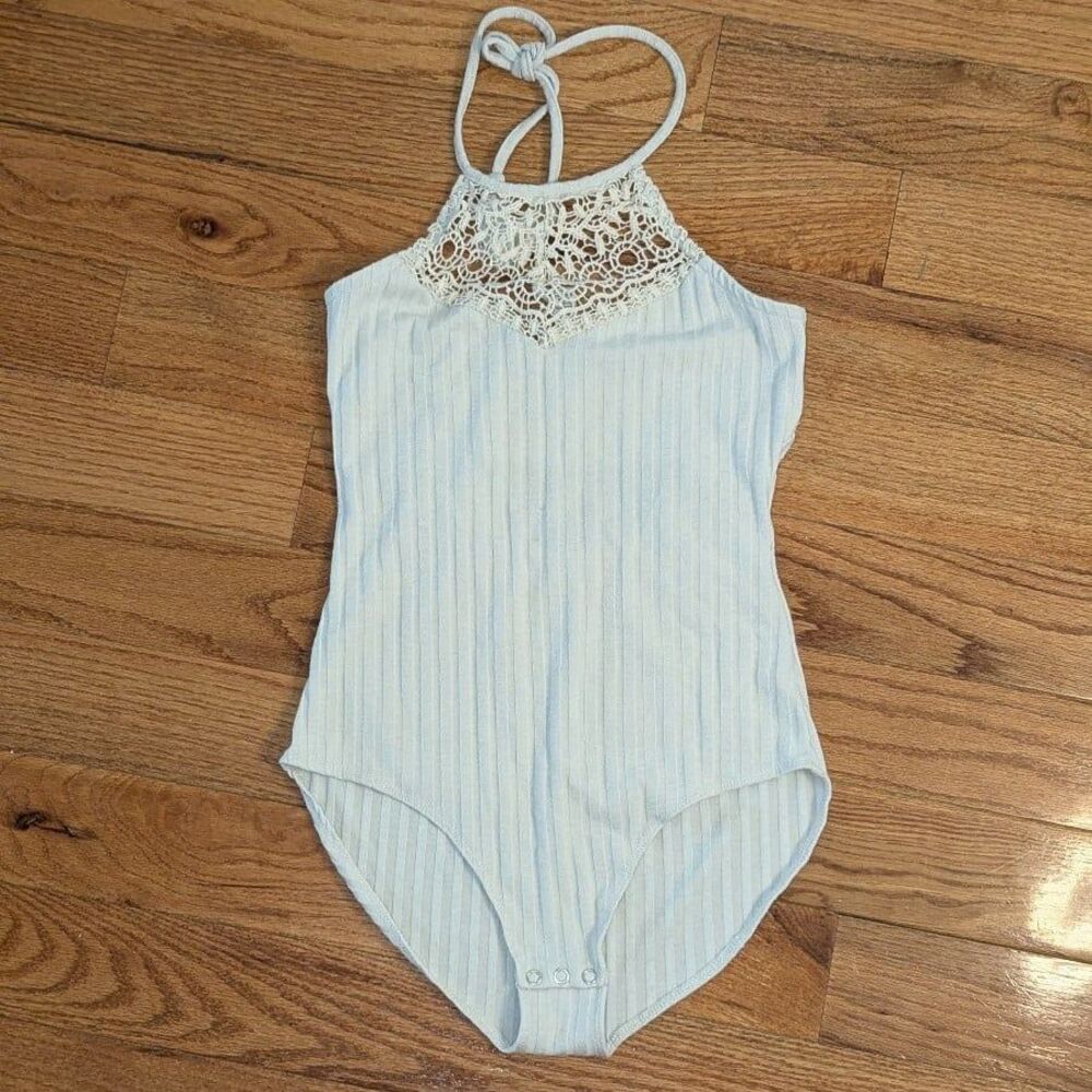 American Rag Size Small Off White Lacy Bodysuit (Z5)